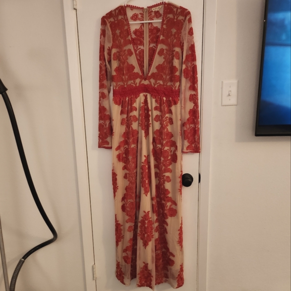 For Love and Lemons Temecula Maxi Dress WITH Lining